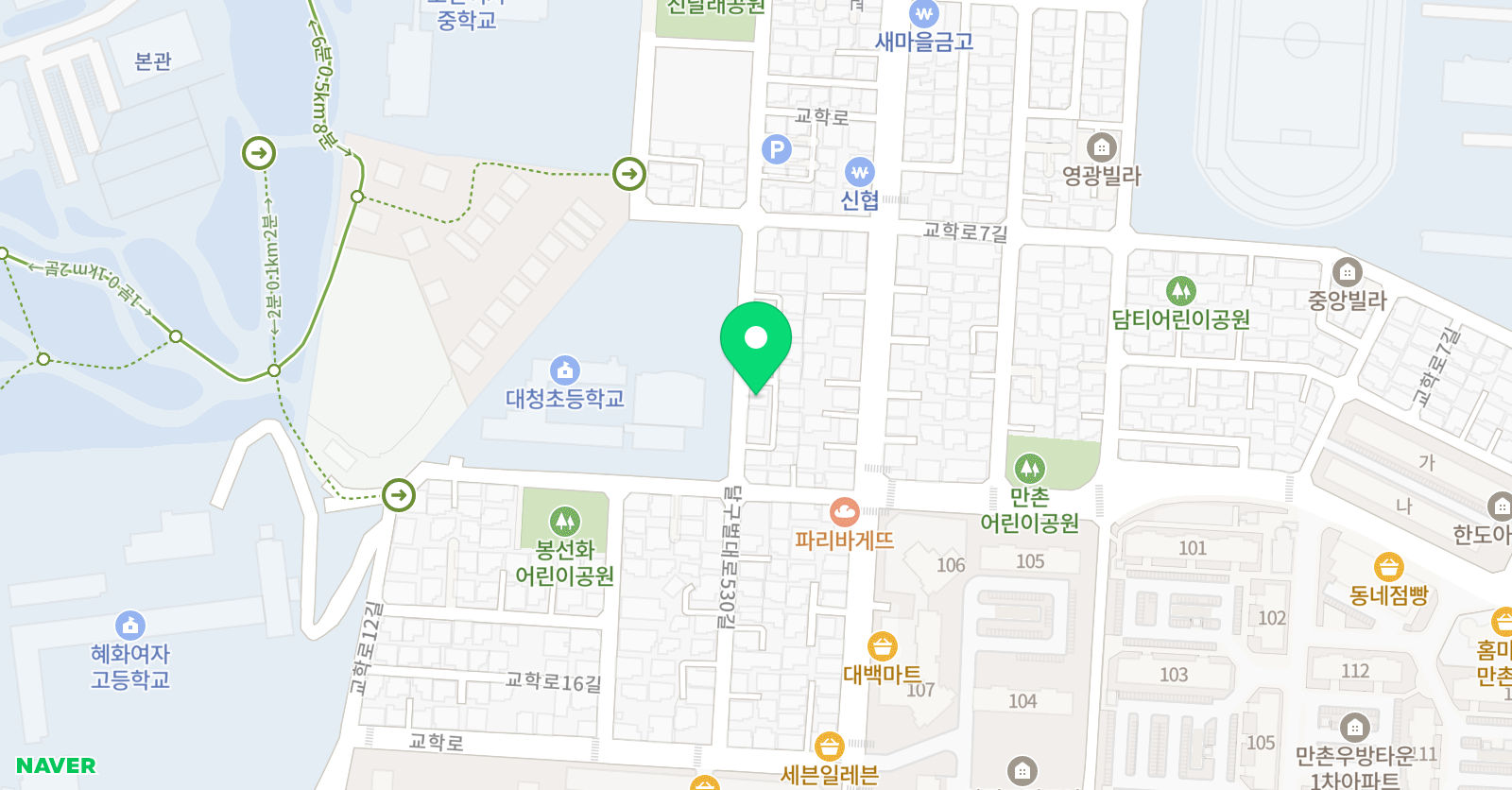 딱풀리는 수학 대청초점 위치