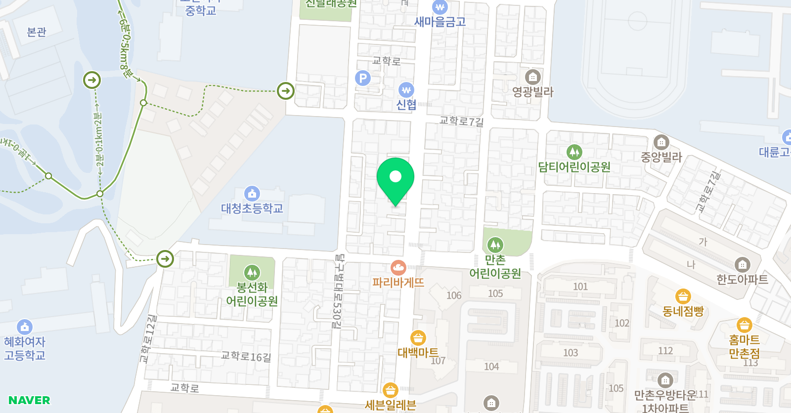 한우리 독서토론논술 만촌점 위치