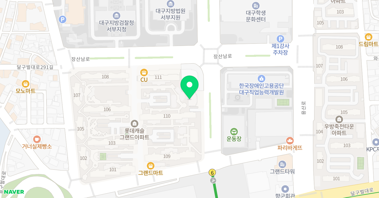 계명대 장성태권도 위치