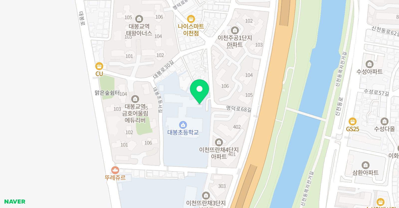 대봉 수영장 위치