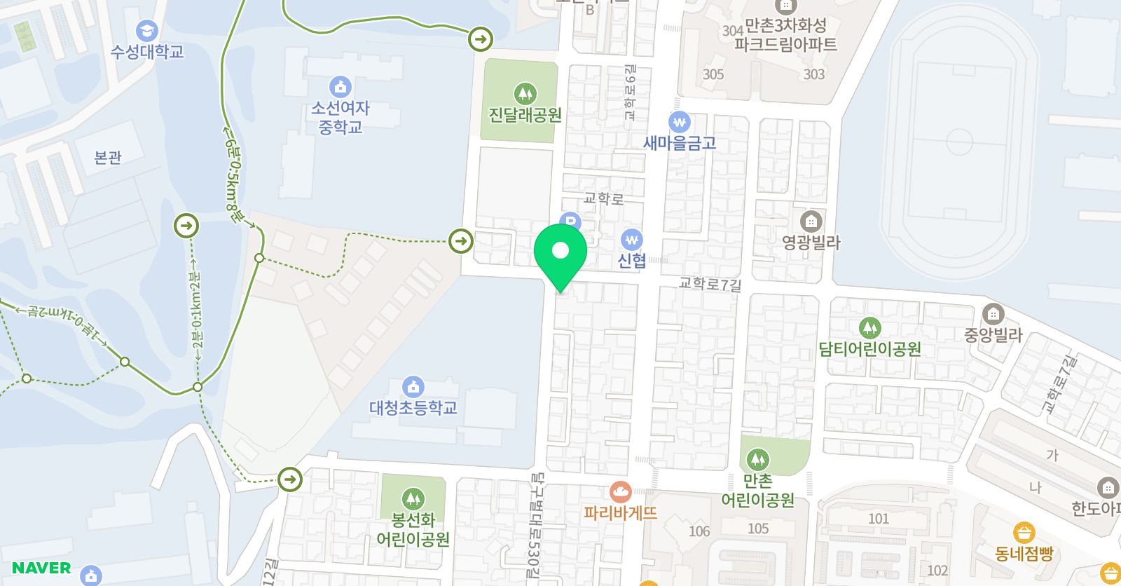리드인 만촌3동1점 위치