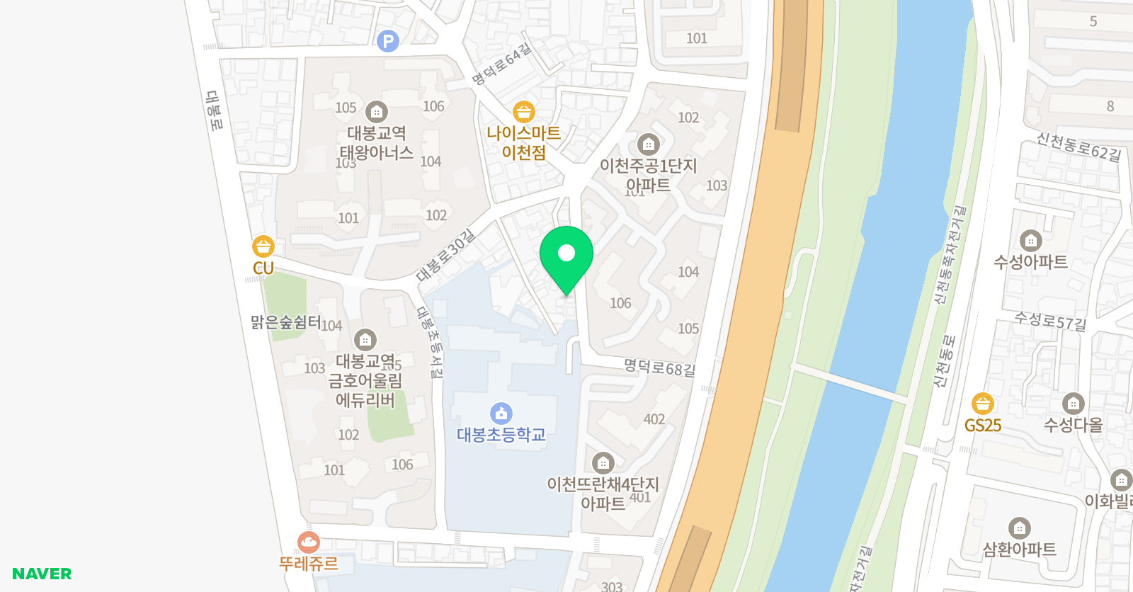 e해법 수학 대봉초점 위치