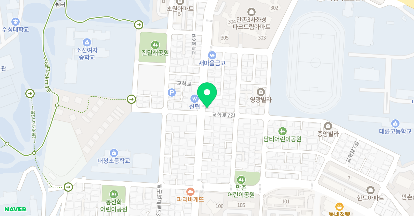 더오름 수학교습소 만촌점 위치
