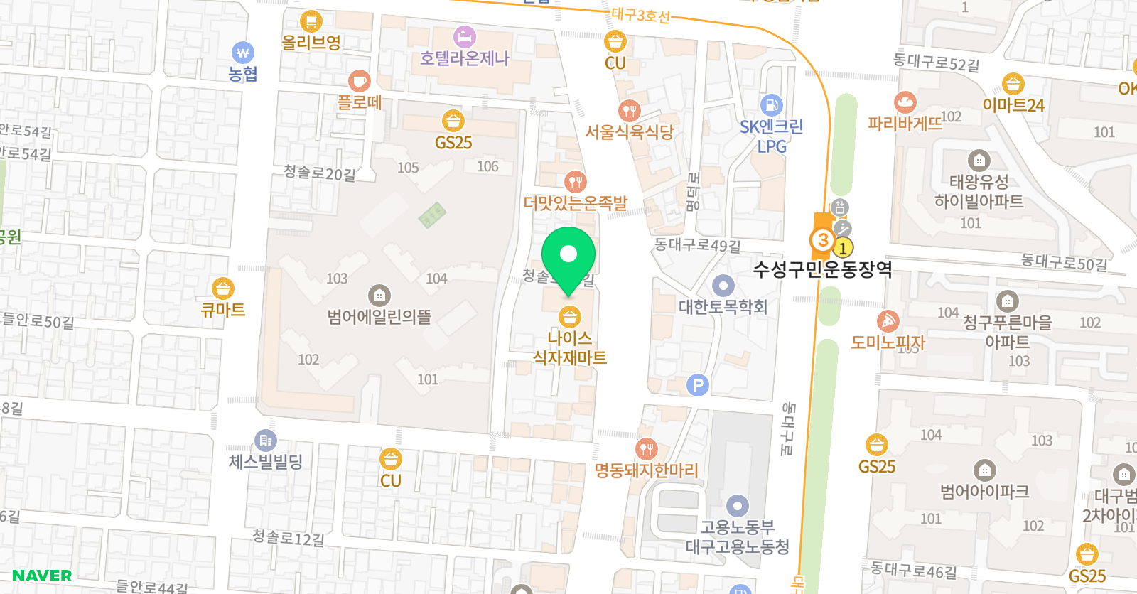 아이비키즈스포츠 학원 범어점 위치