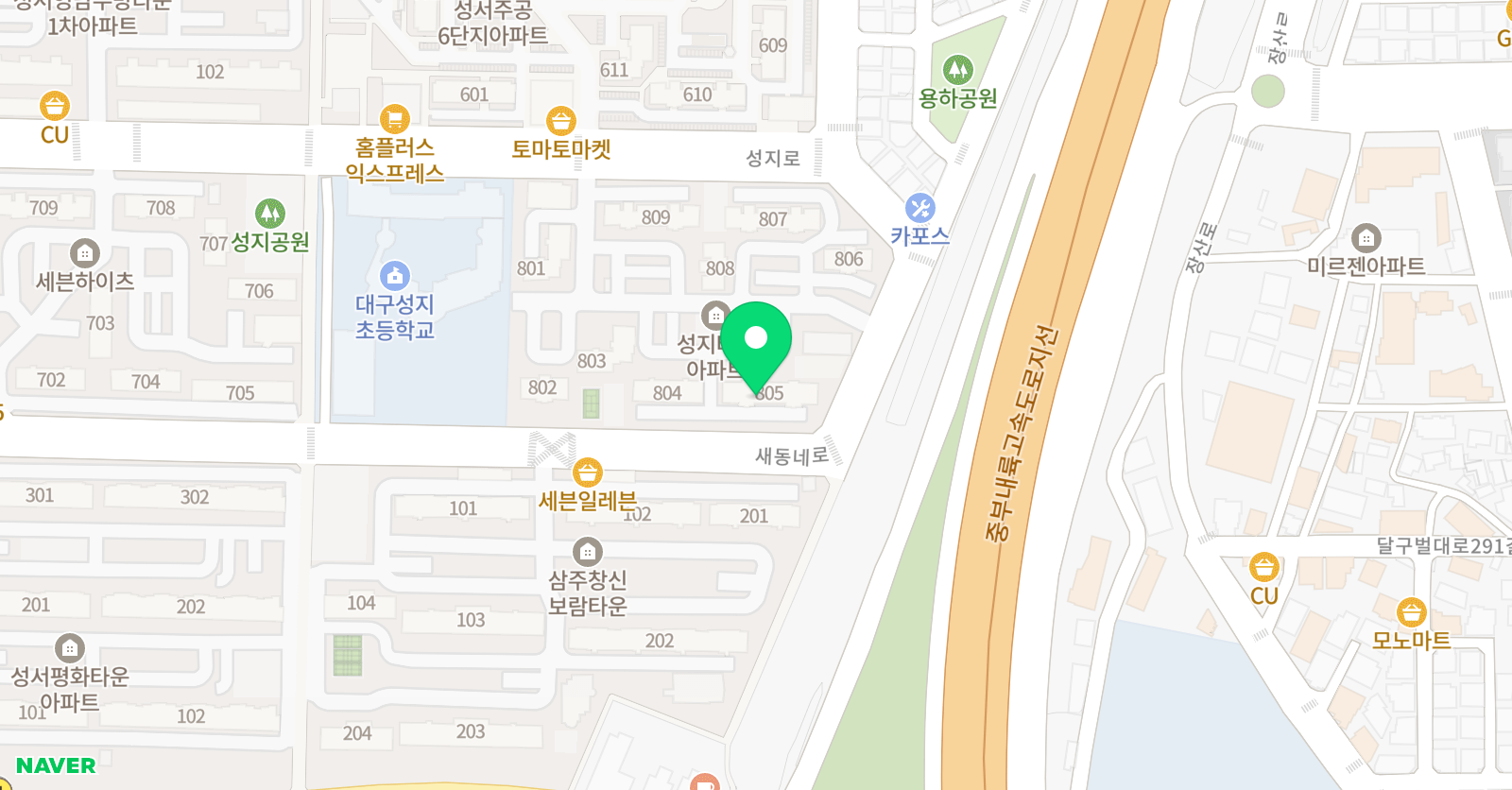 기탄사고력교실 성서8단지교실점 위치