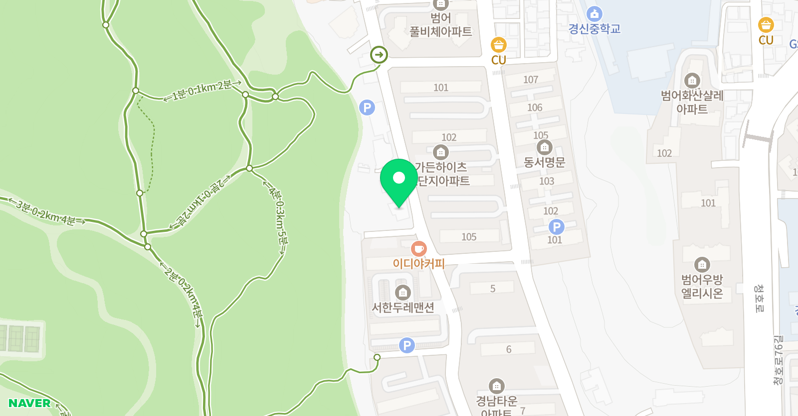 정S학원 위치