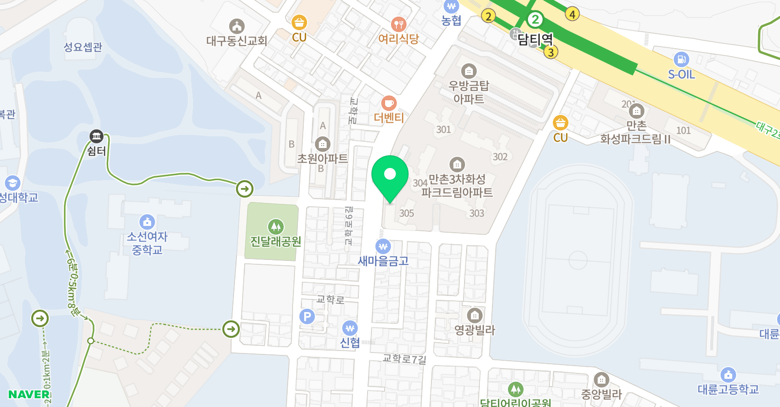 해법 수학 만촌교습소 위치