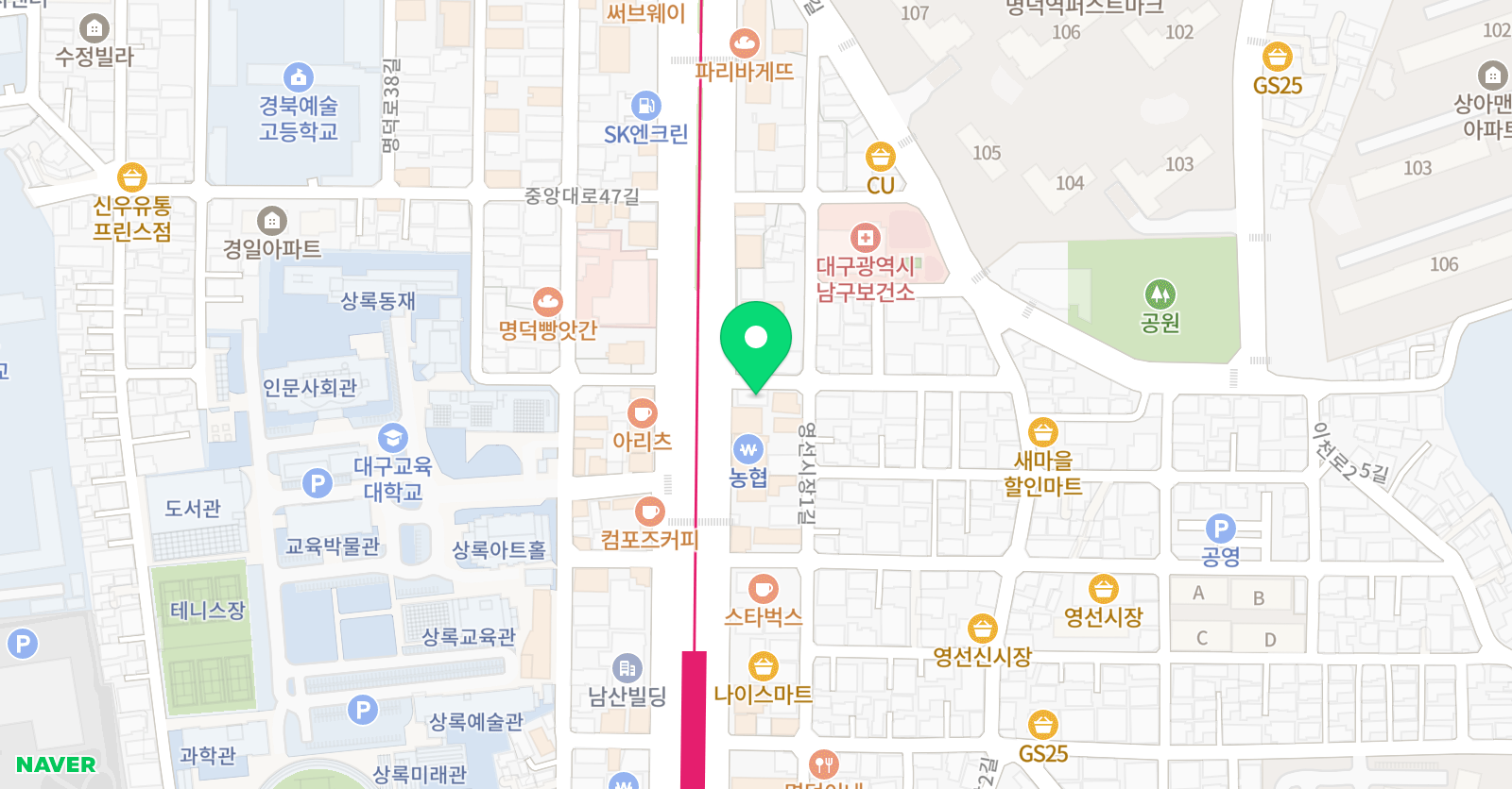 푸르넷 공부방 동대구지점 위치