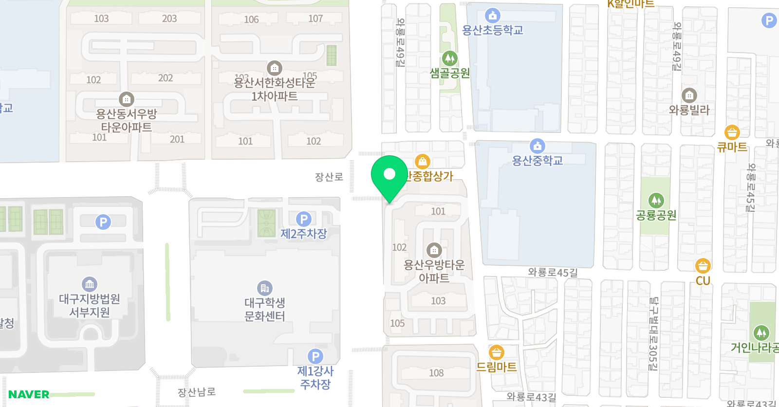 튼튼영어 대구용산교육본부 위치