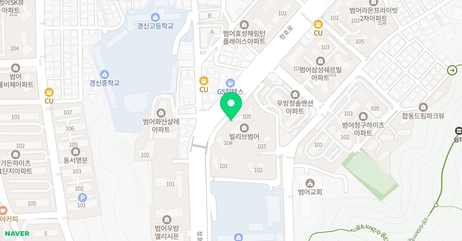 리드인 범어경동초점 위치