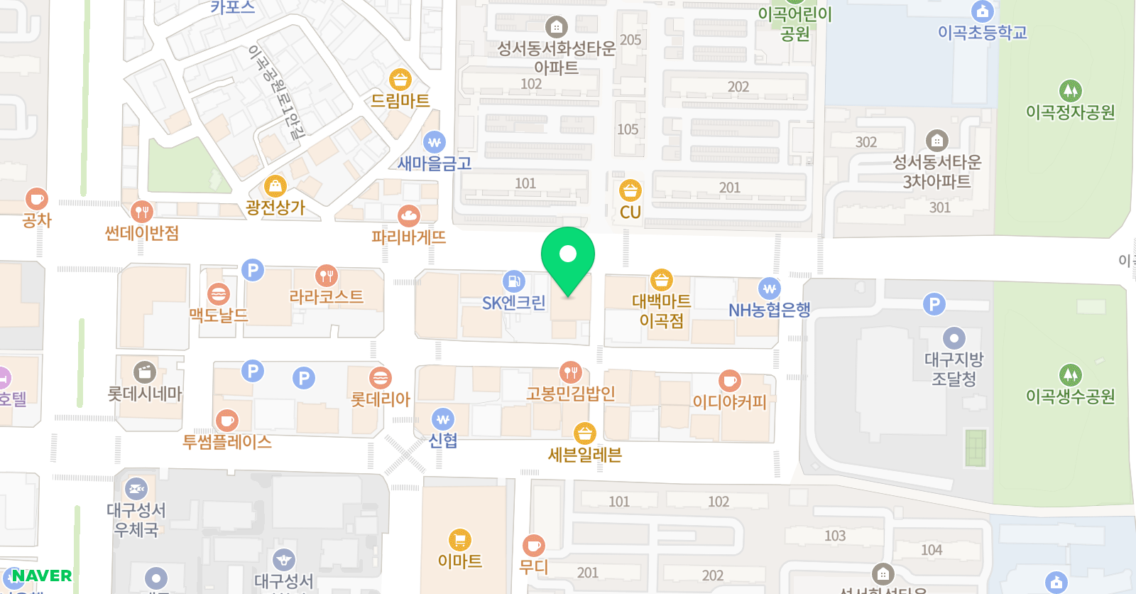 링키 영어교습소 이곡점 위치