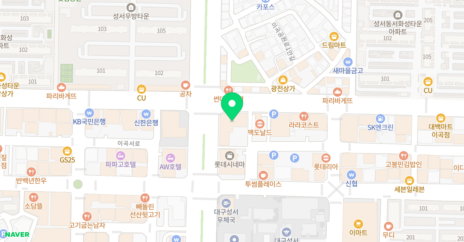 토마토 실용음악학원 성서점 위치