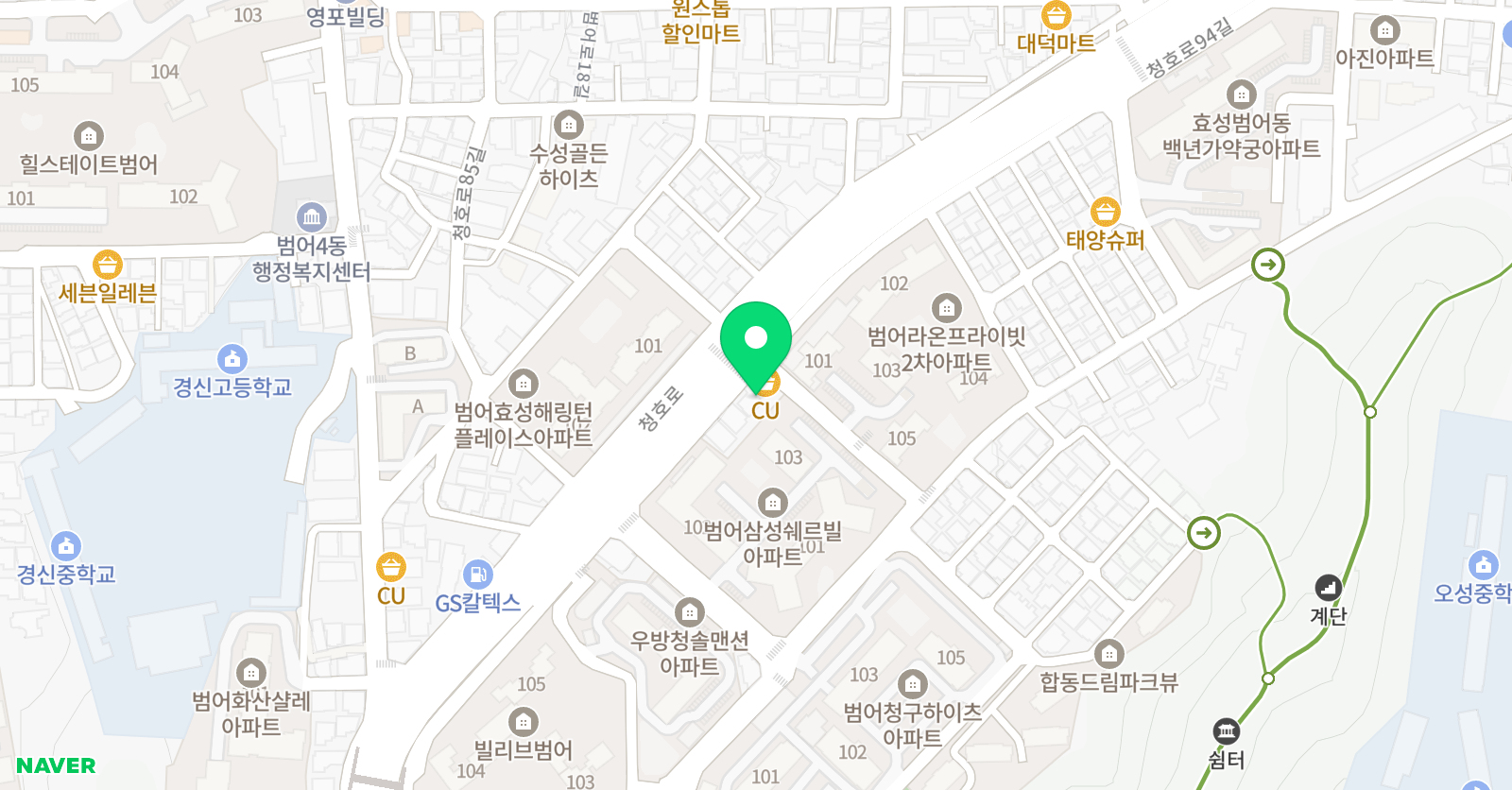 리드인 범어쉐르빌 점 위치