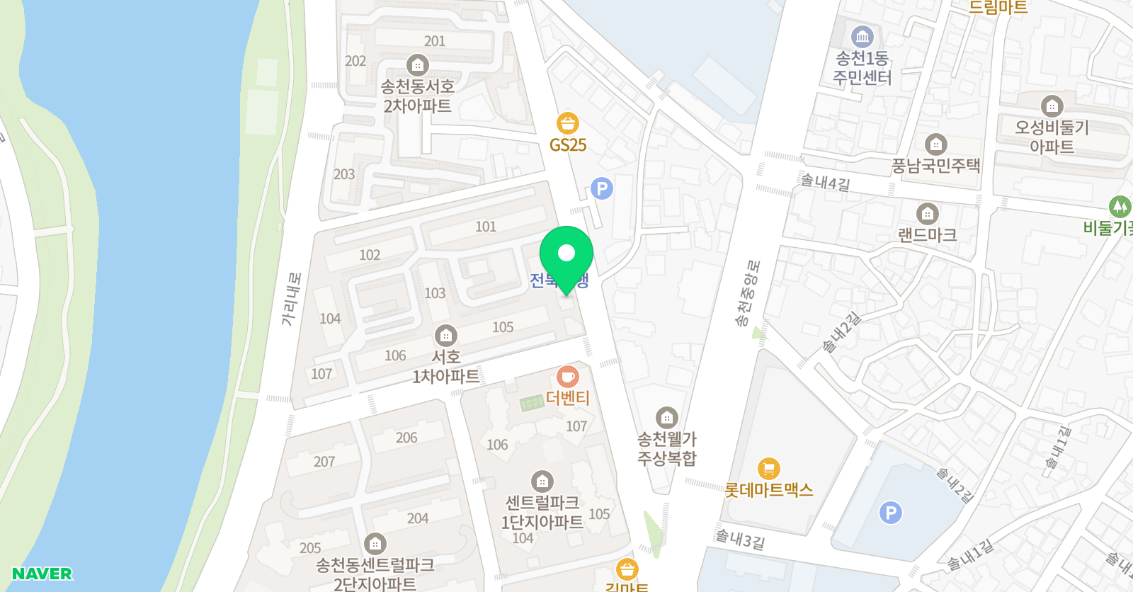 3030 영어 송천러닝센터 위치