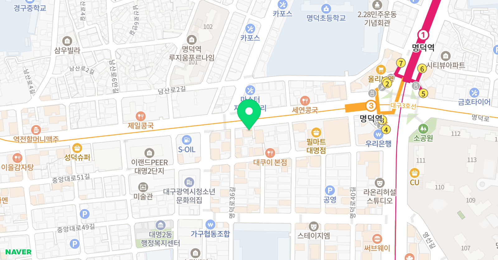 비아II 무용학원 위치