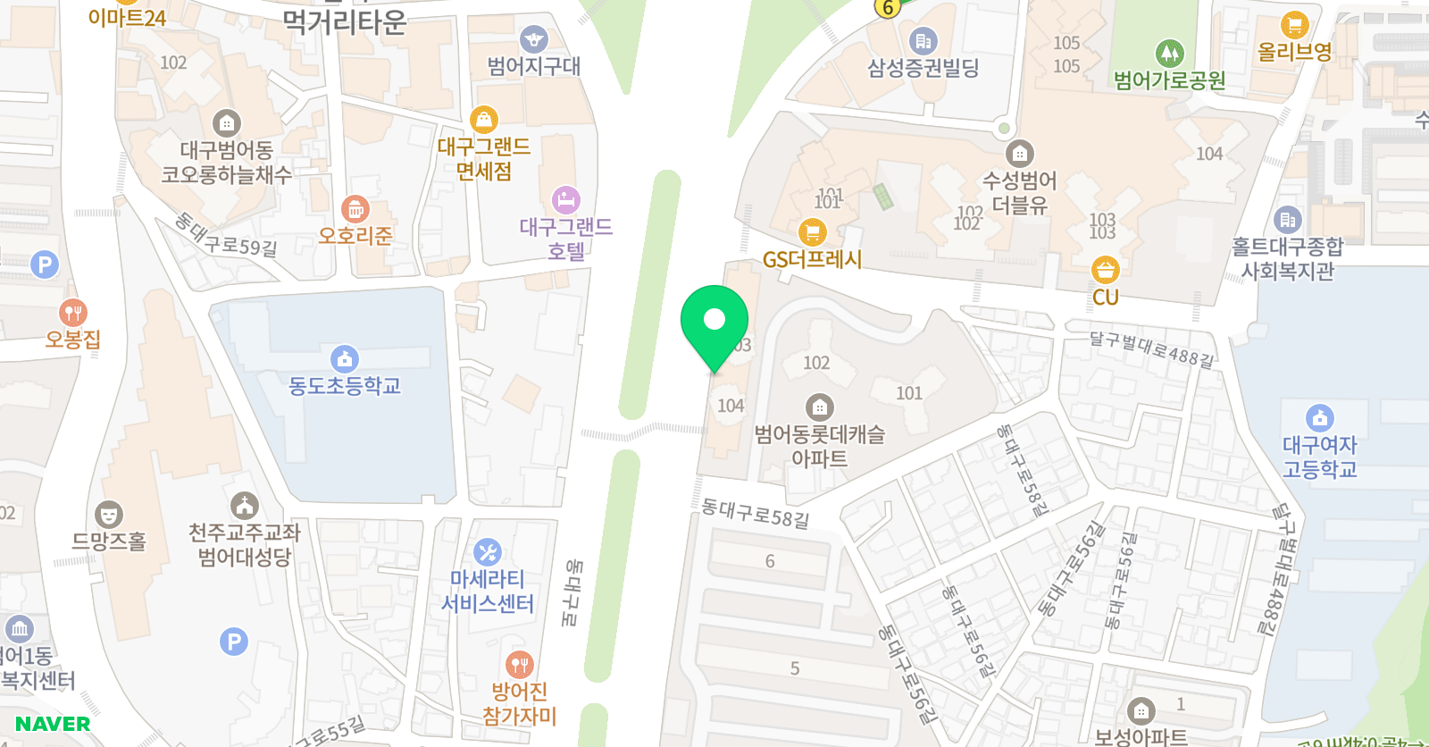 이지영재 통합독서 대구수성점 위치