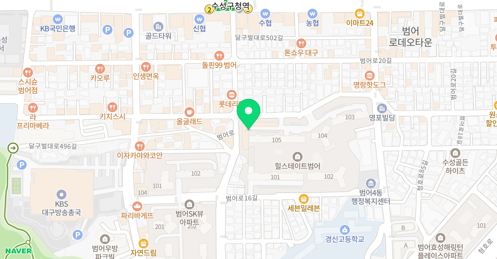 유니팝 미술 대구범어센터 위치