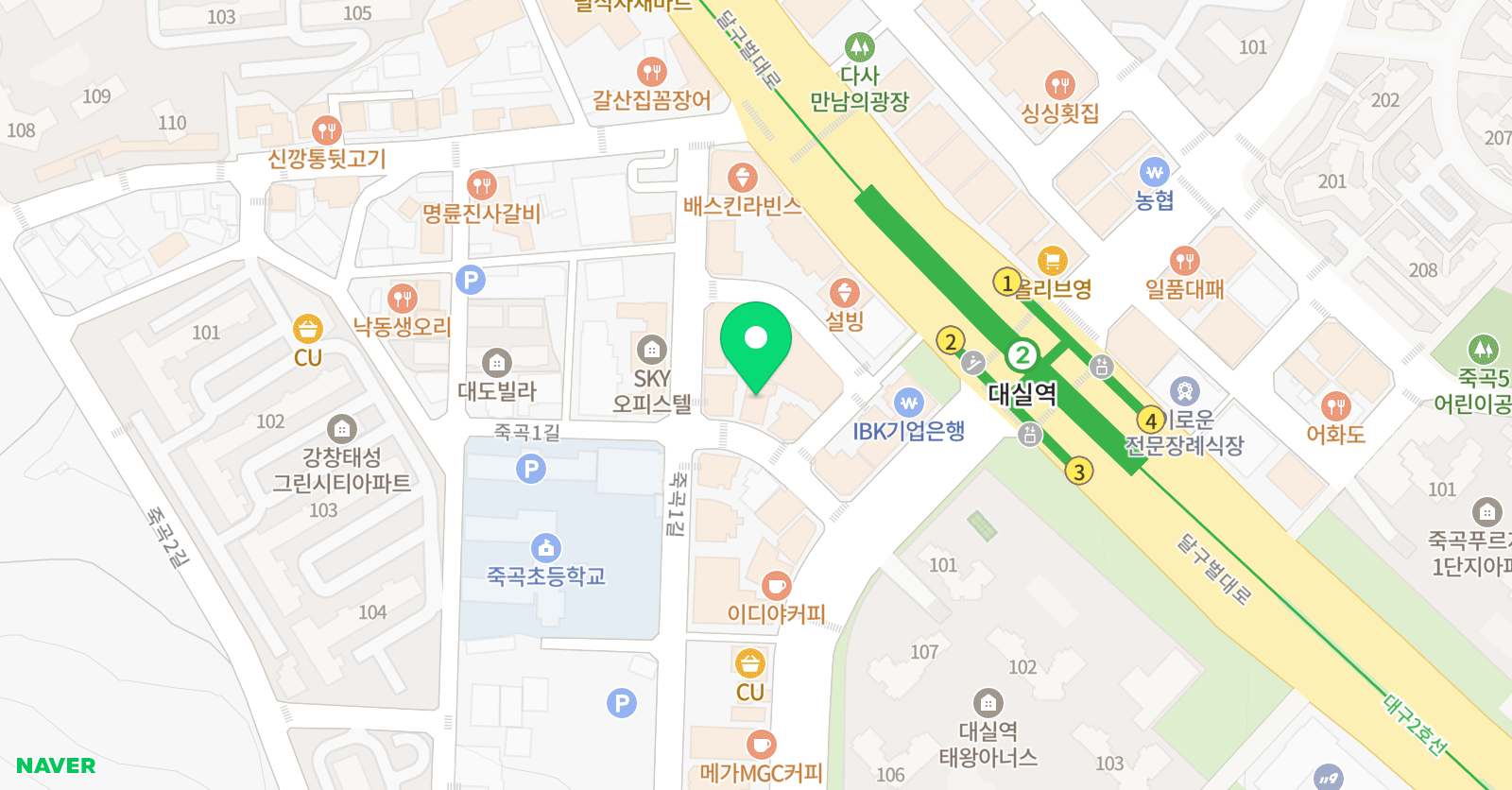 유니팝 대구죽곡센터 위치
