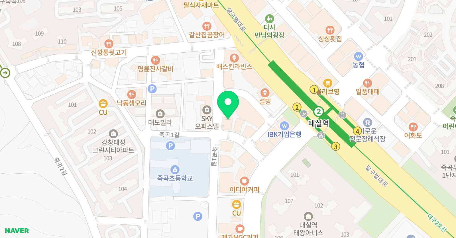 책나무 죽곡점 위치
