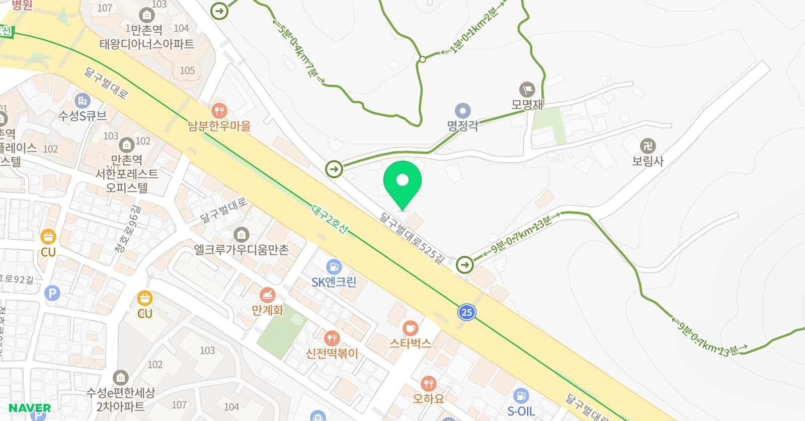 김샘 수학학원 수성캠퍼스 위치