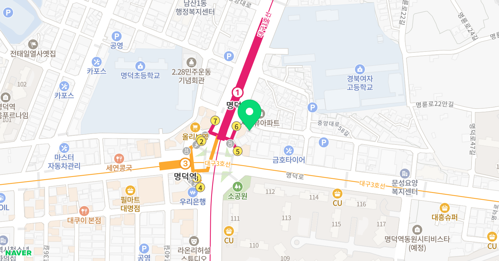 W 미술학원 위치