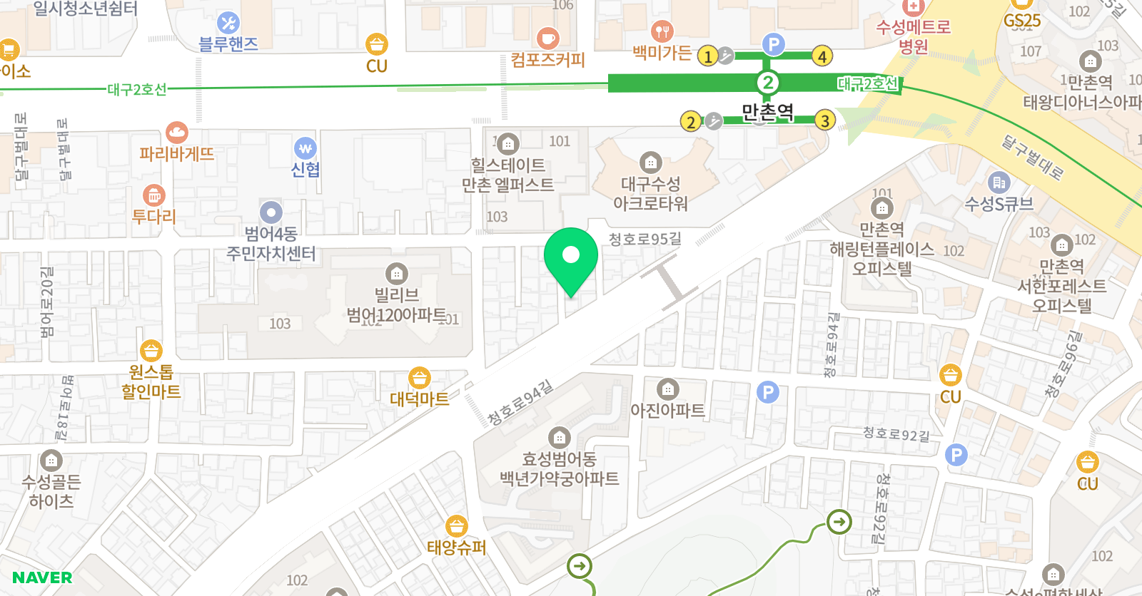 YS수학학원 위치