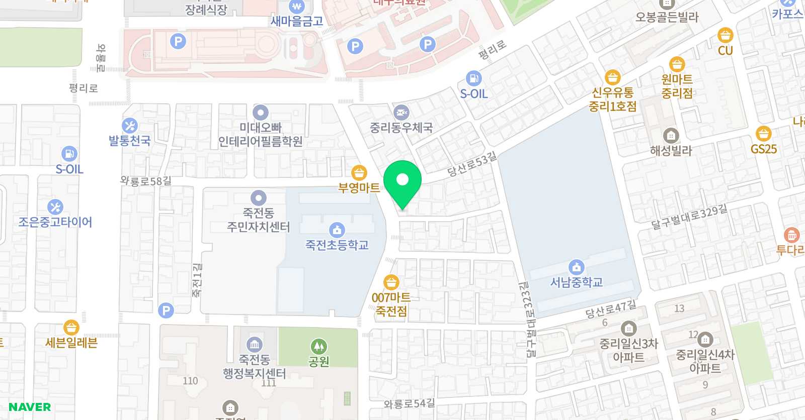 하나린 태권도 위치