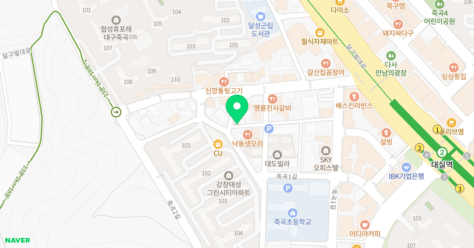 죽곡푸르넷 학원 위치
