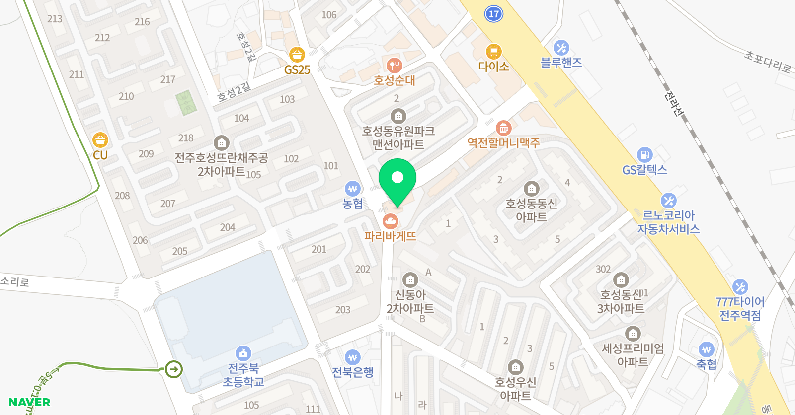 스마트 해법수학 전주 호성동신점 위치
