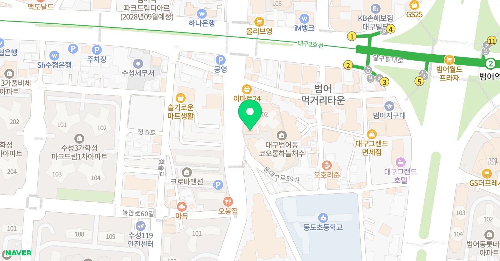 수성키즈스트레칭 위치