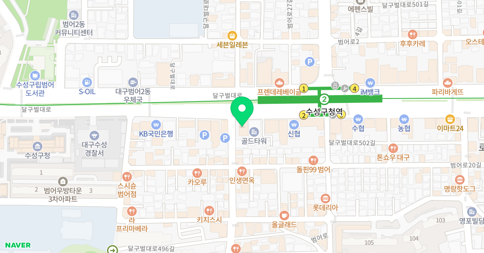 YM 학원 수성본원 위치