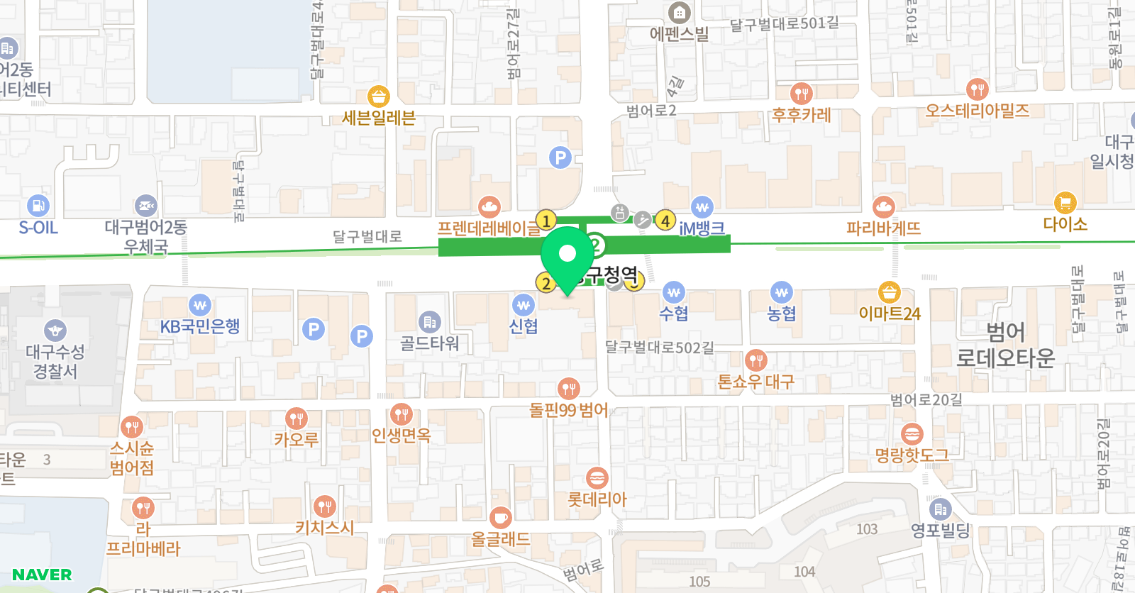 국가대표 복싱센터 대구점 위치