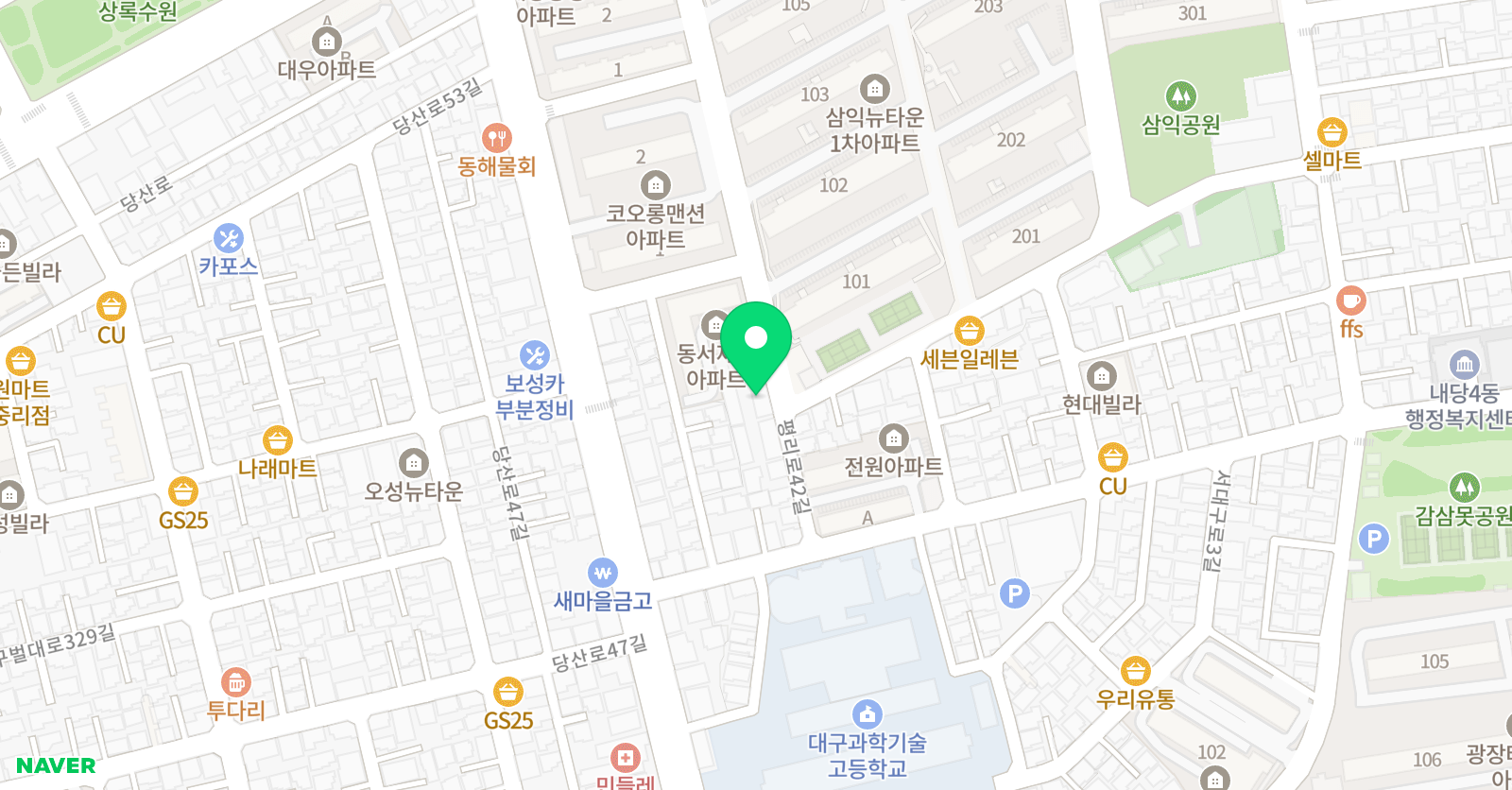 기쎈 영어학원 위치