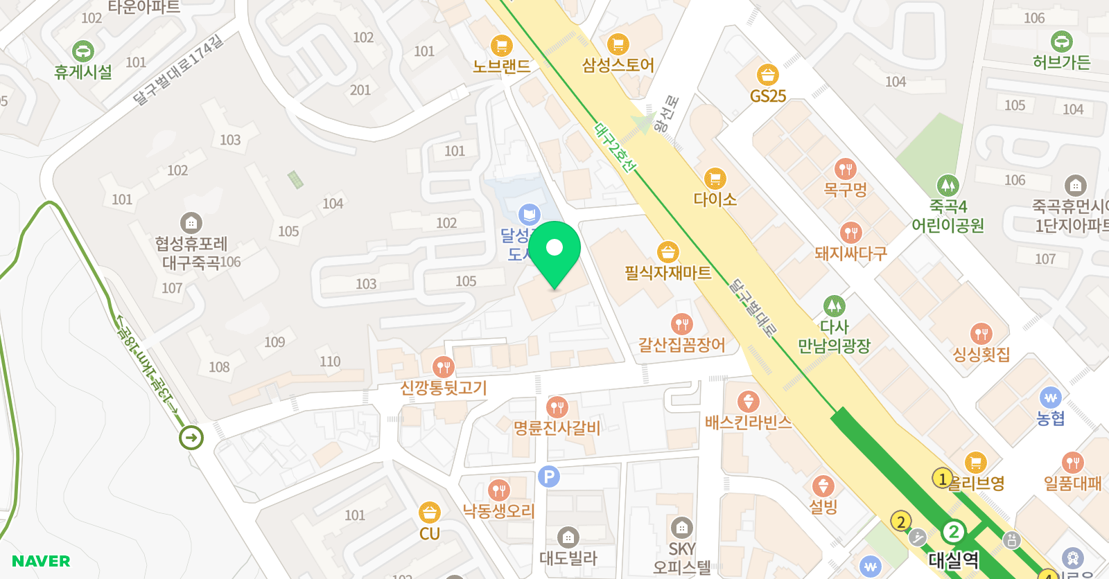 다사 태권명가 태권도 위치