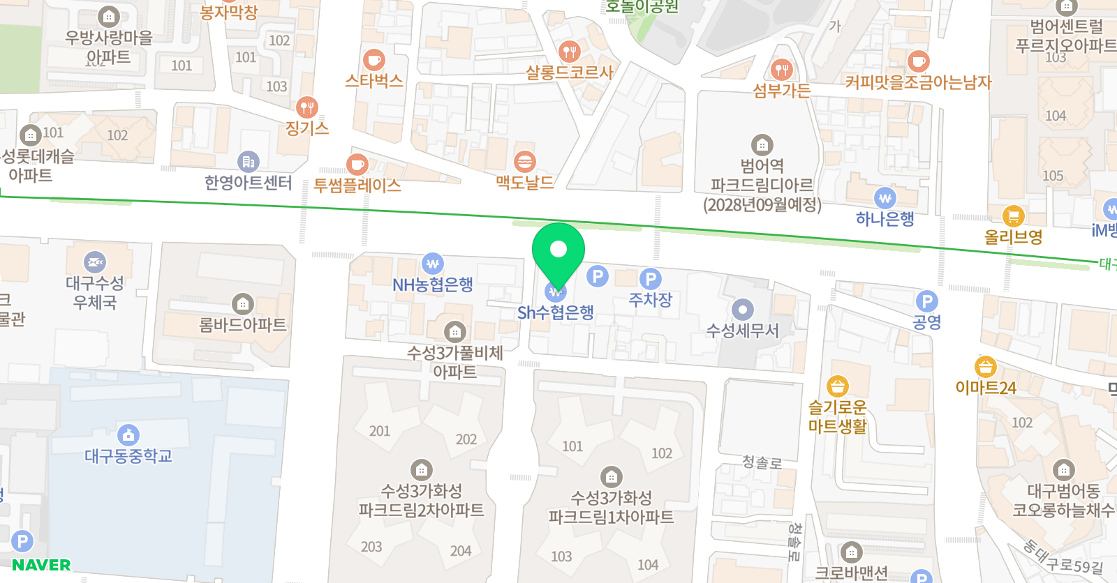 대덕영재교육 학원 위치
