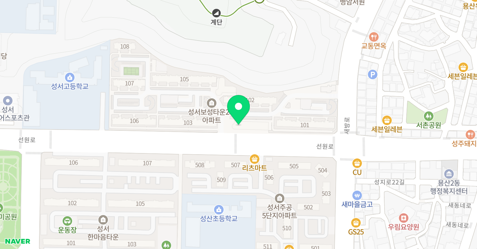 뮤엠 영어 용산베스트점 위치
