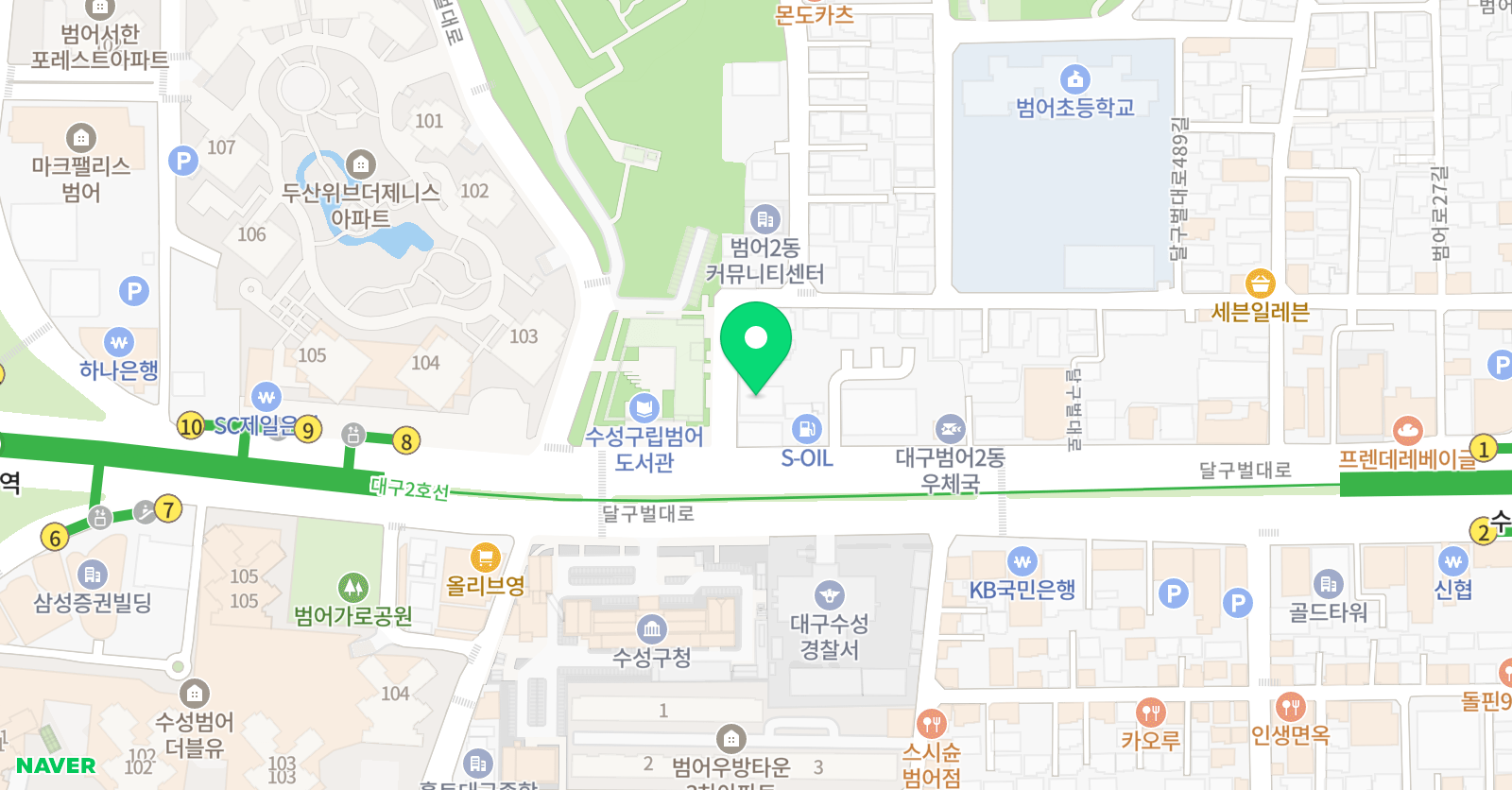 범어2 셜대학원 위치