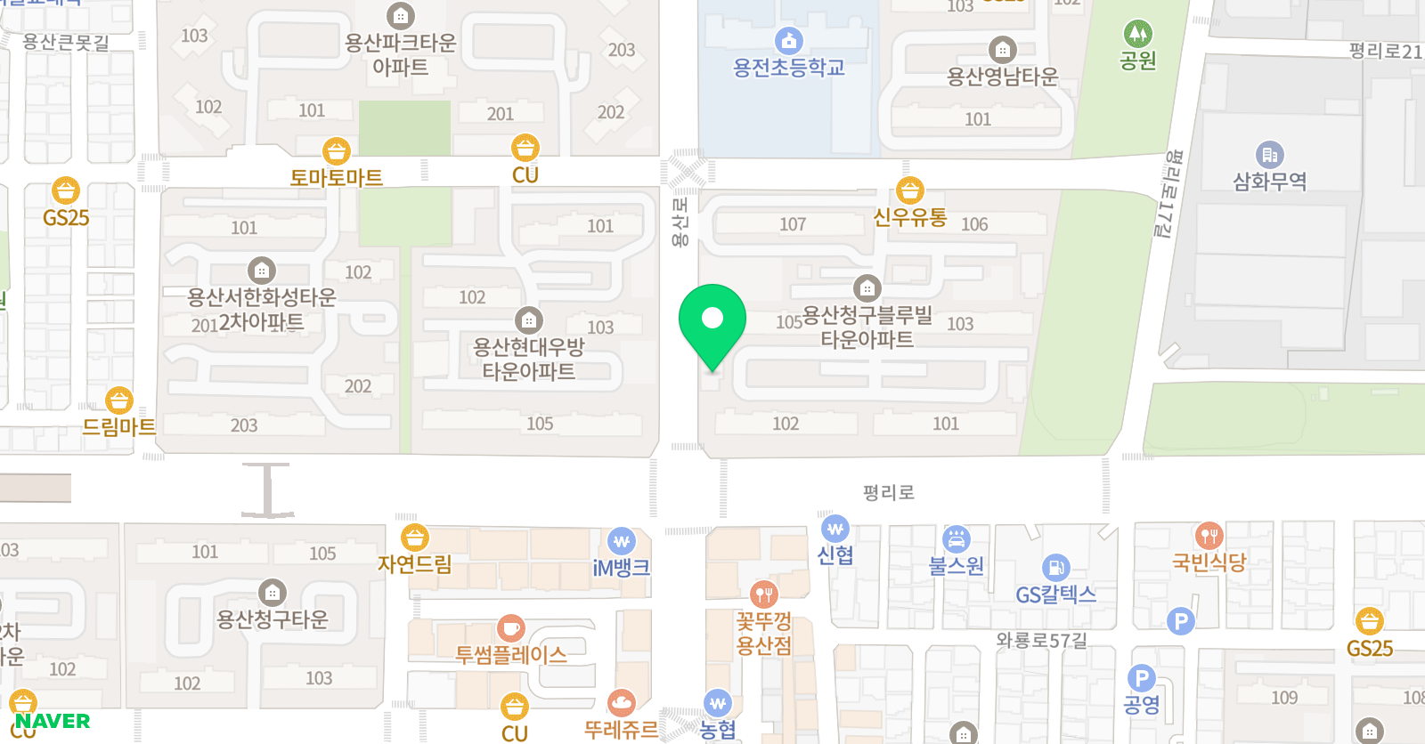 뮤엠 영어 용산점 위치
