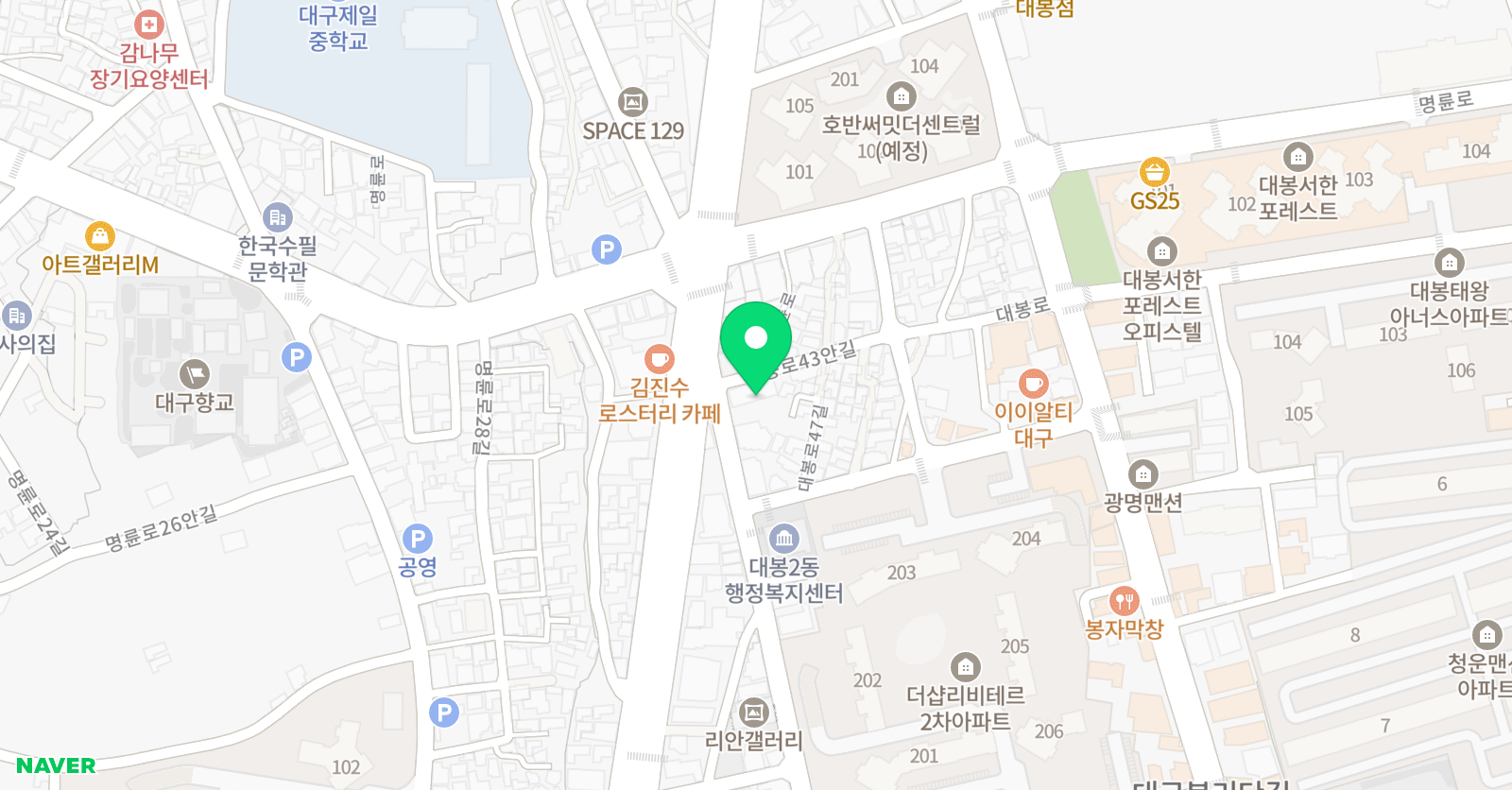 한솔 미술음악학원 위치