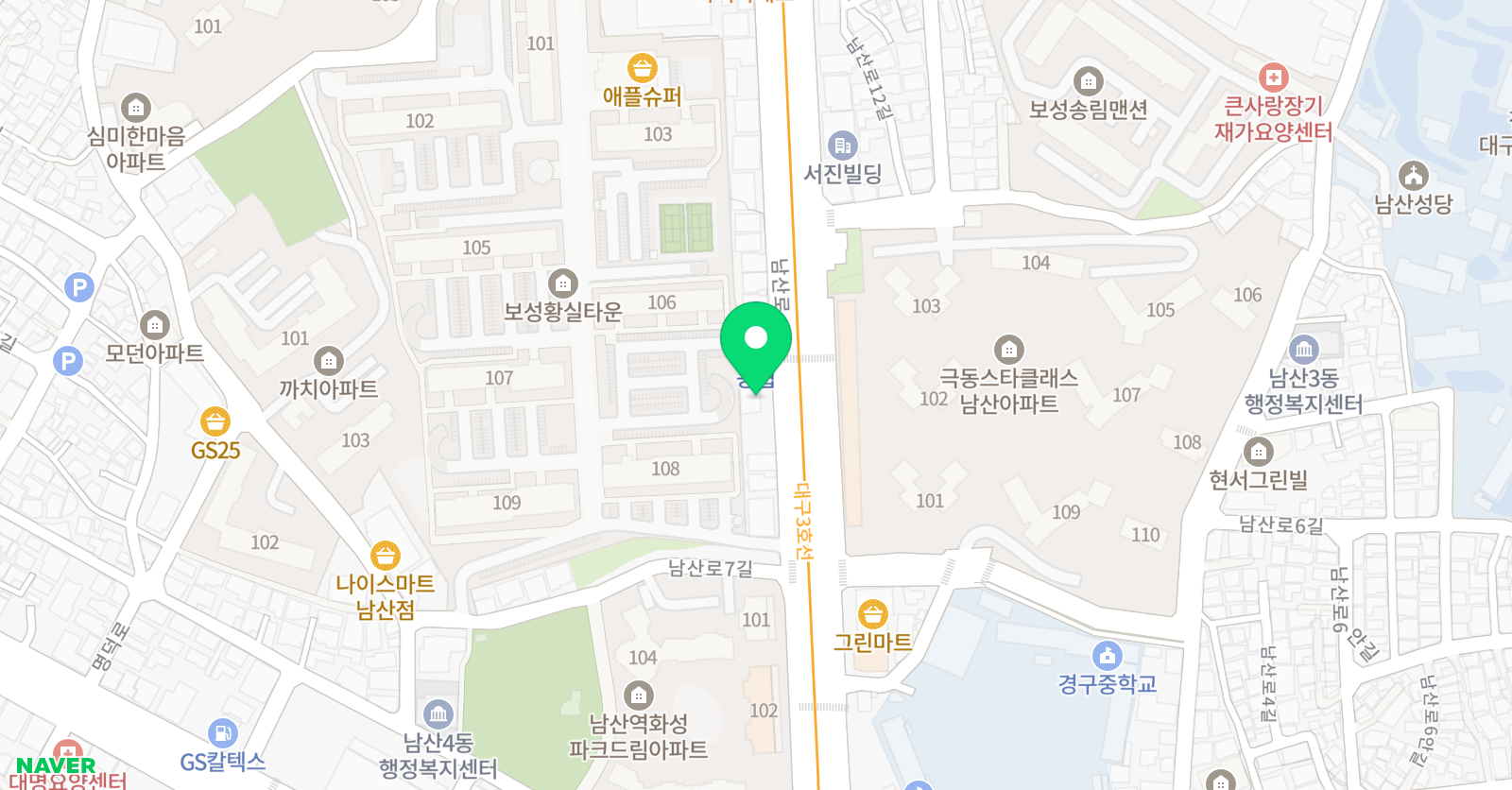 EiE 고려대 어학원 대구남산캠퍼스 위치
