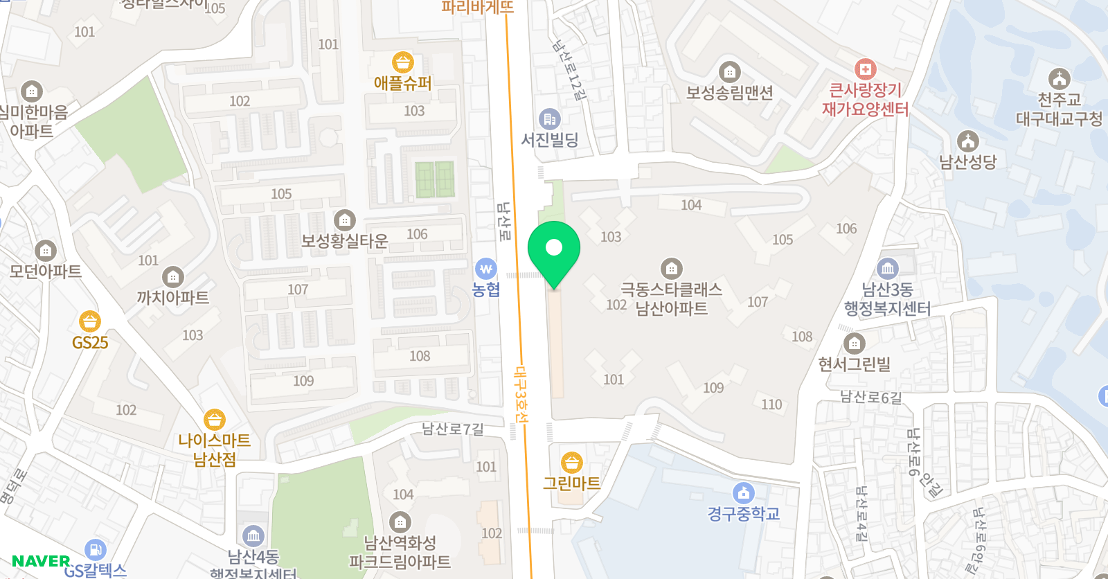 뮤엠 영어 남산극동캠퍼스 위치