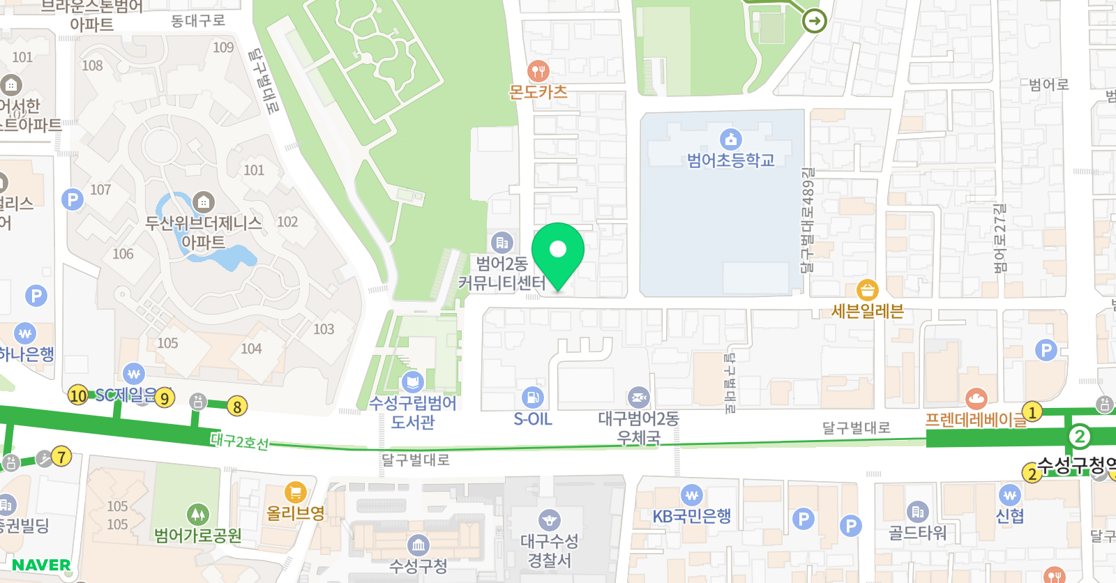 리드인 범어초점 독서중심국어학원 위치
