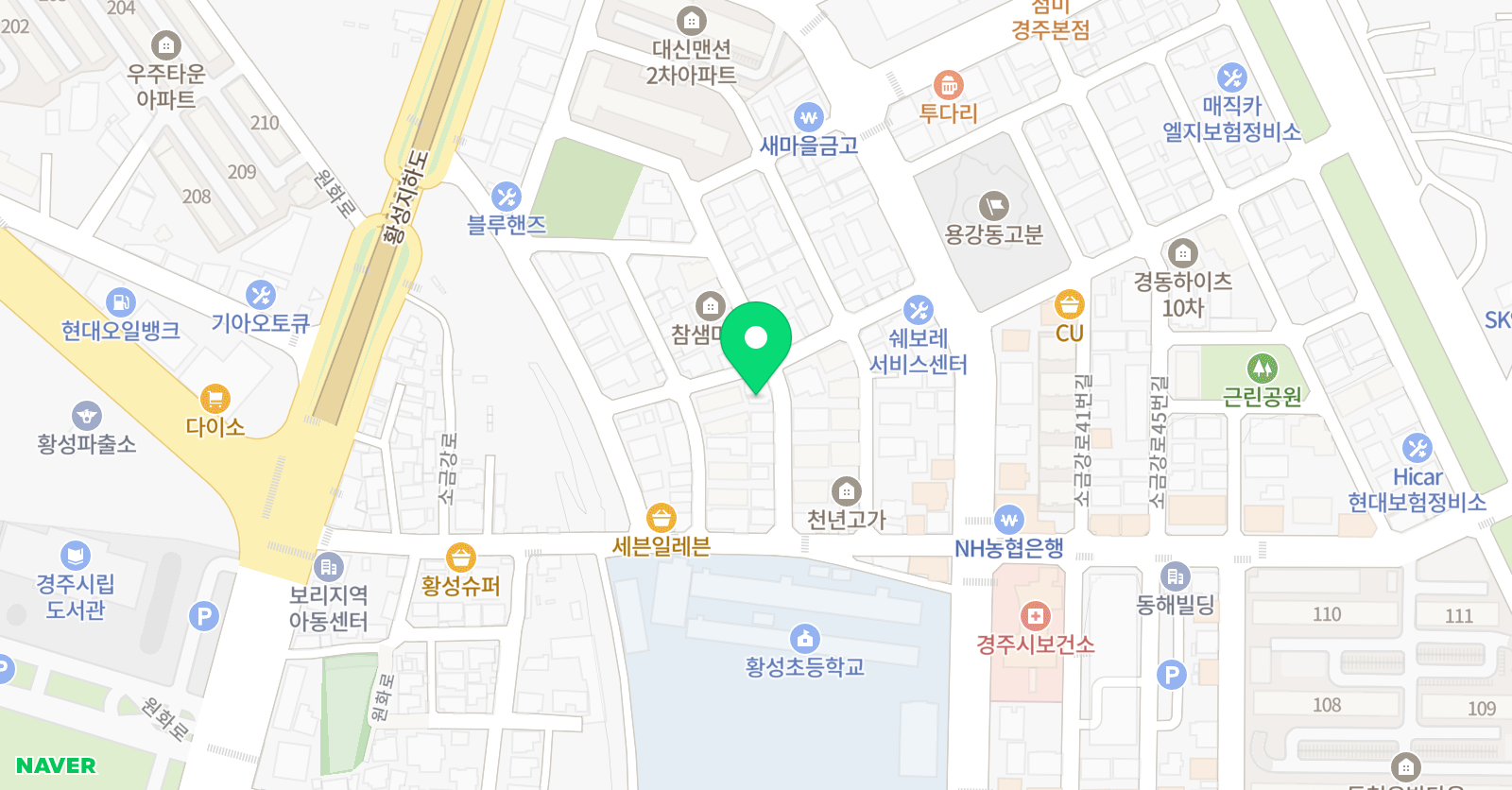 빨간펜 수학의달인 황성초점 위치