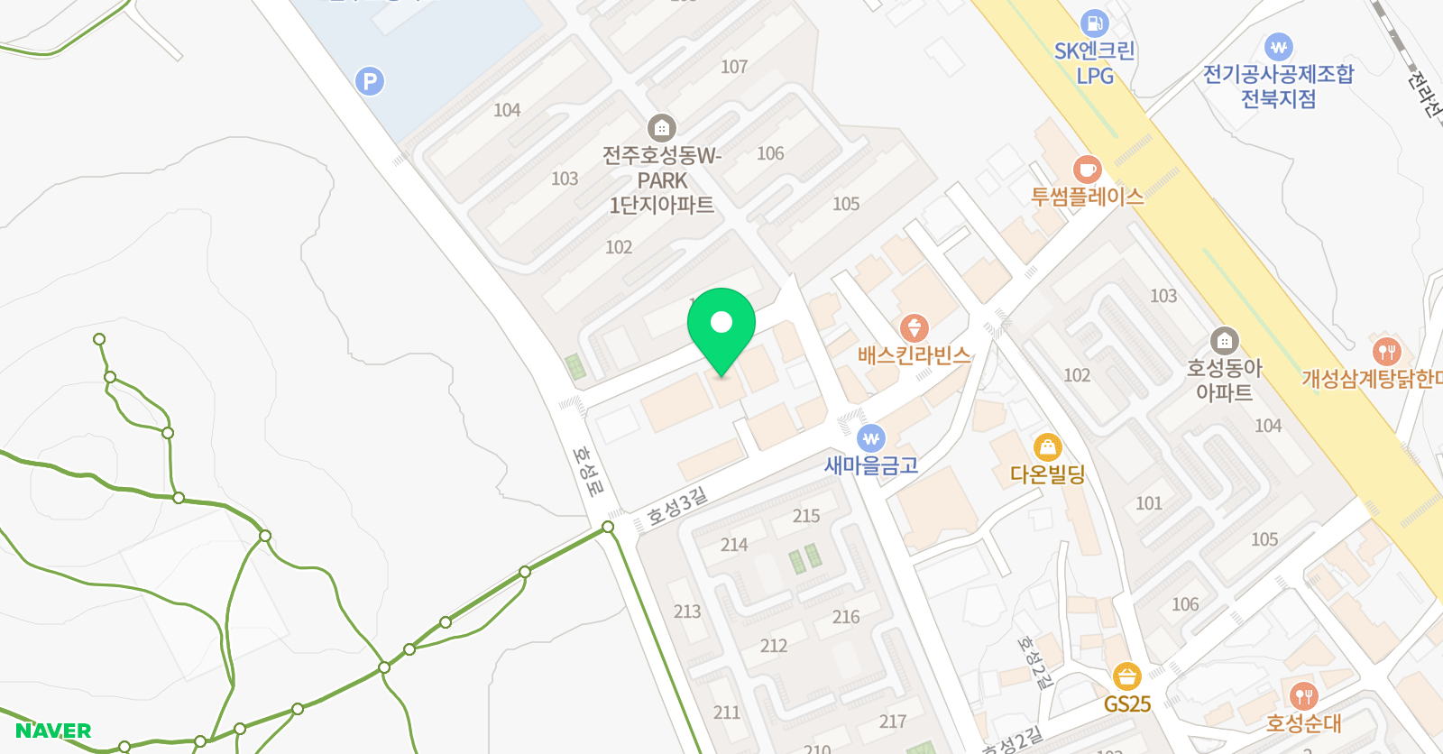 호성동능률차오름영어학원 위치