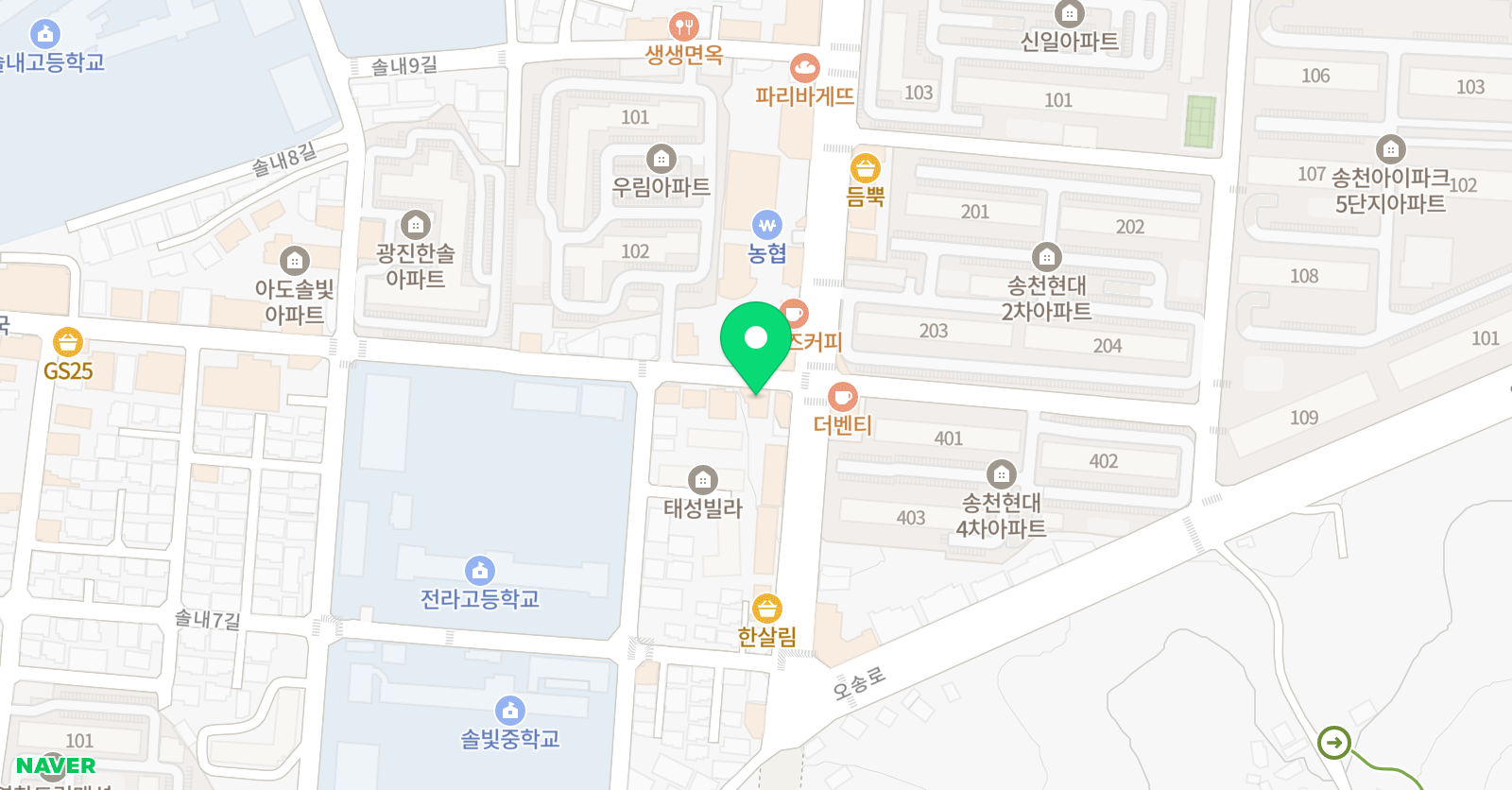 송천굿디자인 미술학원 위치