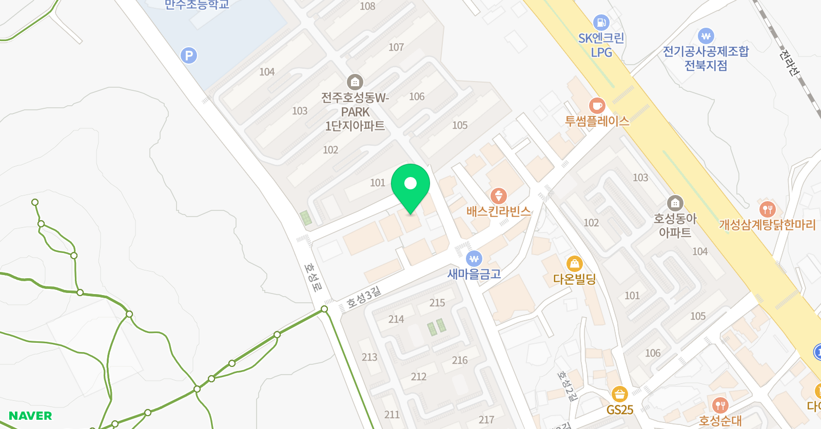 수학영어학원 호성동 위치