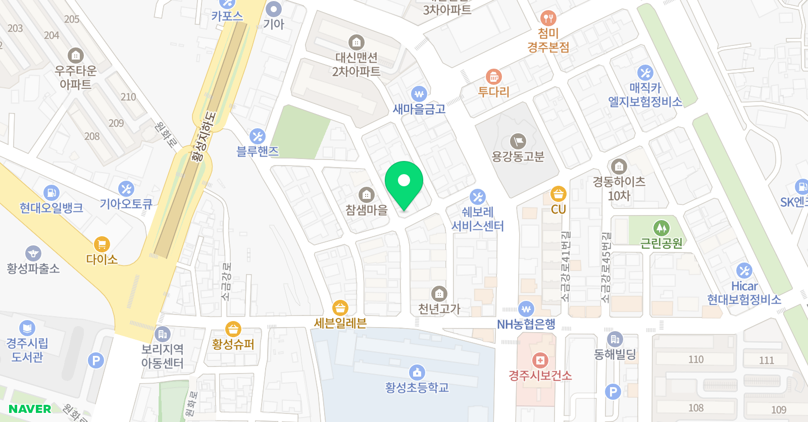 윤선생영어숲 어학원 경주황성공원 위치