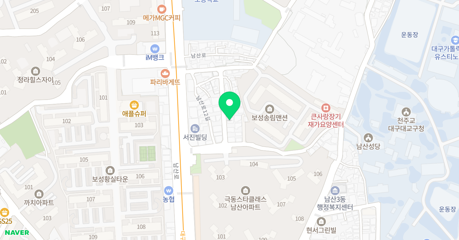 문어랑독서 대구남산점 위치