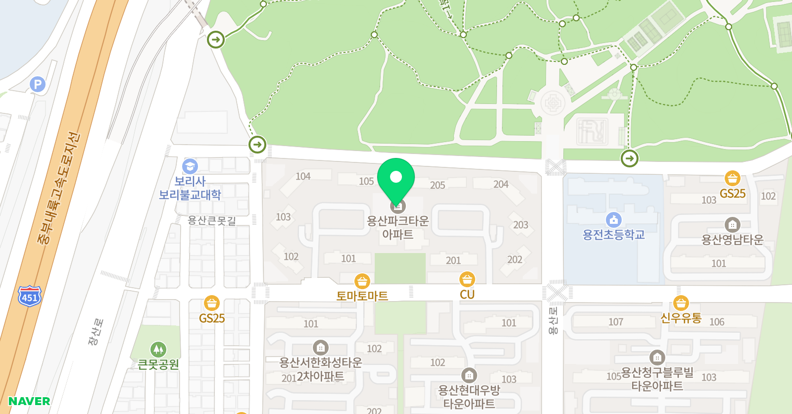 푸르넷공부방 파크공부방 위치
