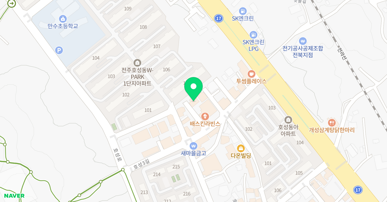 매스피아 수학학원 호성 위치